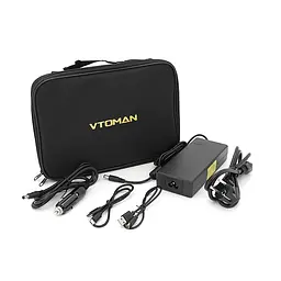 Портативна зарядна станція VTOMAN 1500X, 1500 (макс. 3000) Вт, LiFePO4 828 Вт·год (макс. 2376 Вт·год), 230 В, вихід 3x230 В/1500 Вт, 2x12 В/10 A-10 A, 2xPDTB, прикурювач 12 В/10 A, 36x27x28 см; 20 кг - мініатюра 4