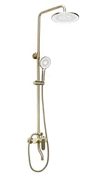 Душова система з виливом Rea Drop brushed gold REA-P7063 - мініатюра 5