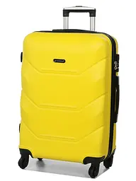 Валіза середня M Madisson Snowball 32303 пластикова 70л Жовта