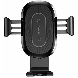 Автомобільний тримач холдер із БЗУ Baseus Wireless Charger Gravity Heukji Car Mount WXZT-01 Black