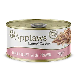 Консервований корм для котів Applaws Tuna Fillet with Prawn in Broth з тунцем та креветками 70 г