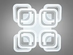 Люстра стельова LED Diasha HAS8060/4+4WH, 120W, білий, хай-тек стиль для коридору, вітальні, спальні - мініатюра 2