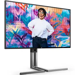 TFT 27" AOC U27U3CV, Nano IPS, 2хHDMI, DP, USB-C, USB-hub, HAS, Pivot, кол., чорно-срібл - мініатюра 2