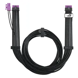 Кабель для відеокарти Asus ROG Equalizer 12V-2x6 ATX 3.1 & PCIe 5.1 Black (90YE00BN-B0QA00) - мініатюра 3