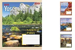 
Зошити учнівські 60 аркушів клітинка. 1В National parks, зошит дя записів 10 шт. в упаковці