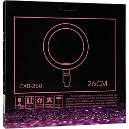 Кільцева лампа для фото CXB-260 26 см - мініатюра 4