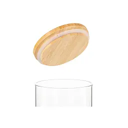 Ємність для сипучих продуктів ARDESTO Fresh скло, бамбук 1000 мл (AR1310BLR) - мініатюра 4