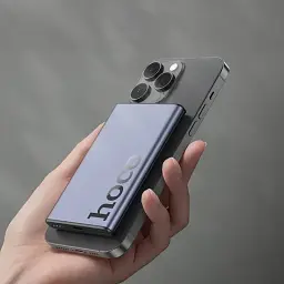 Батарея HOCO Q32 Bird PD20W wireless magnetic 5000mAh Metal Gray 6942007634076 - мініатюра 4