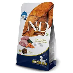 Сухий корм Farmina N&D Grain Free Brown Dog Adult Mini беззерновий для собак з коричневою шерстю з ягням