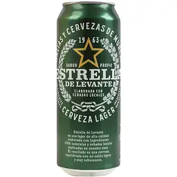 Пиво Estrella de Levante світле 4.8% з/б 0,5 л