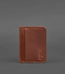 Шкіряна обкладинка для ID-паспорта і водійського повсідчення 4.0 світло-коричнева Crazy Horse