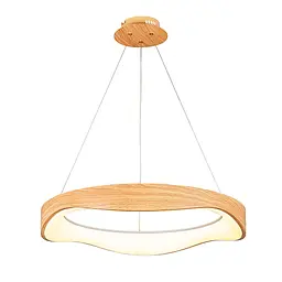 Сучасна підвісна LED-люстра Levistella 781P2298 (620) LWD світле дерево 92W з пультом - мініатюра 3