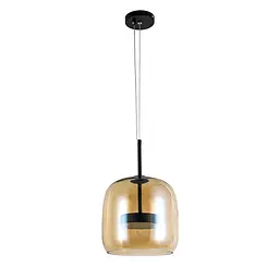 Світильник підвісний LED Levistella 909XL157-1 led (220) BK+AM, 9W, чорний + коричневий, 1400мм, три режими, для вітальні