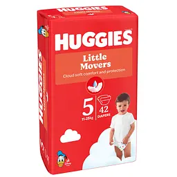 Підгузки Huggies Little Movers 5 (12-22 кг) 42 шт. - мініатюра 2