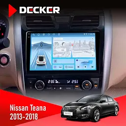 Штатна магнітола Nissan Teana 2013-2018 Decker D10-010 6x128, DSP, 4G, 2K Decker (НФ-00009347)
