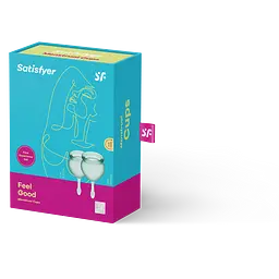 Набір менструальних чаш Satisfyer Feel Good 2 шт. зелений - мініатюра 2