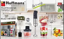 Блендер Hoffmans HM-8043 800W • Занурювальний подрібнювач 5 в 1 з насадками та чашею для подрібнення - мініатюра 3