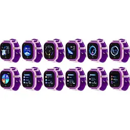 Дитячий водонепроникний смарт-годинник AmiGo GO005 4G WIFI Thermometer Purple [59324] - мініатюра 5