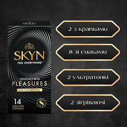 Презервативи Skyn Unknown Pleasures 14 шт. (ROZ6501053528) - мініатюра 3
