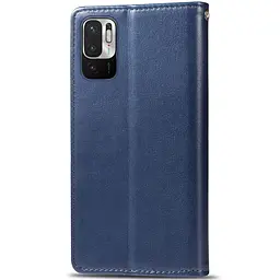 Кожаный чехол-книжка GETMAN Gallant (PU) для Xiaomi Redmi Note 10 5G / Poco M3 Pro Синий - миниатюра 2