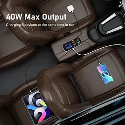 Автомобільний зарядний пристрій Addap 12-24V 40W LED QC3.0 PD3.0 (WLX-A9S+) - мініатюра 10