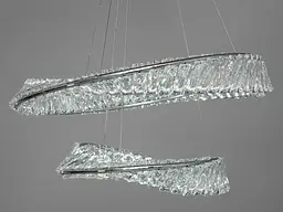 Люстра світлодіодна Diasha 548/600+400CH 110W, хром, сучасний стиль для вітальні, дитячої, кухні, кафе/ресторана - мініатюра 3
