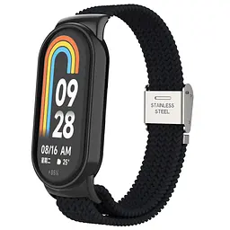 Ремінець для Xiaomi Smart Band 10/9/8, Braided Solo Loop, чорний, нейлоновий плетений браслет, еластичний змінний ремінець для фітнес-трекера з надійним кріпленням, ArmorStandart (ARM86879)