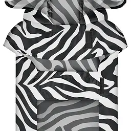 Дощовик-накидка з капюшоном для собак WAUDOG Clothes, малюнок "Зебра", L, А 48-52 см, B 60-70 см, С 42-52 см - мініатюра 3