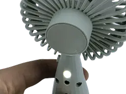 Ручний побутовий портативний вентилятор Mini Fan 6601 на акумуляторі з ручкою мінівентилятор сірий - мініатюра 5