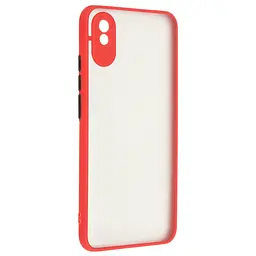 Чехол-накладка для Xiaomi Redmi 9A, Frosted Matte, красный, противоударный чехол с защитой всего корпуса, термополиуретан TPU + поликарбонат PC, ArmorStandart (ARM66732)