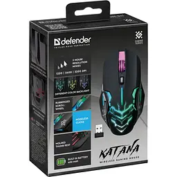 Мишка Defender Katana GM-511 LED Wireless Black (52511) - мініатюра 10