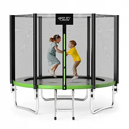 Батут із зовнішньою сіткою 4FIZJO Classic 8FT 252 см Black/Green (P-5907739314123)