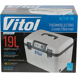 Автохолодильник Vitol термоелектричний 60W 19 л (BL-219-19L) - мініатюра 10