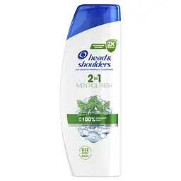 Шампунь та бальзам-ополіскувач проти лупи Head & Shoulders 2 в 1 Свіжість ментолу 625 мл