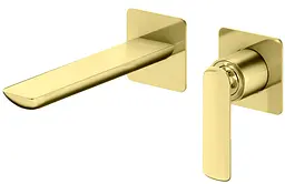 Змішувач для умивальника Kohlman Experience gold + BOX прихованого монтажу QW180EGD, Золотий
