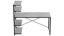 Комп'ютерний стіл Ferrum-decor Джек 75x140x60 Сірий ДСП Бетон (FRD-104420) - мініатюра 4