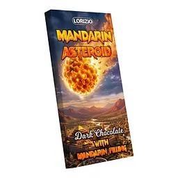 Шоколад чорний Lorizio з мандариновою начинкою "MANDARIN ASTEROID" 200 г - мініатюра 3