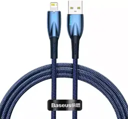 Кабель Baseus Glimmer Series Fast Charging Cable USB to Lightning 2.4A 2m CADH000303 Blue