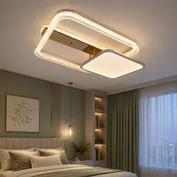 Люстра стельова LED з пультом Diasha A8819/600+400 золото 115 Вт 20 м2