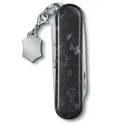 Ніж Victorinox Classic SD Brilliant Carbon + брелок-лого (0.6221.90) - мініатюра 4