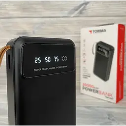 Зовнішній акумулятор Power bank TORIMA TRM-1021 20000 Mah батарея заряджання Чорний - мініатюра 6