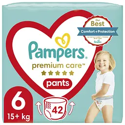 Підгузки-трусики Pampers Premium Care Pants 6 (15+ кг), 42 шт.