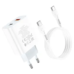 Мережевий зарядний пристрій HOCO N21 Topspeed PD30W QC3.0 Type-C to Type-C (33268-01_340) - мініатюра 4