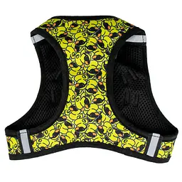 Шлея для собак малих порід Agility нейлонова зі світловідбивними елементами L 430-480 мм жовта з принтом качки - мініатюра 2
