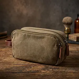 Чоловіча барсетка на два відділення з якісного текстилю Vintage 22231 оливковий - мініатюра 4