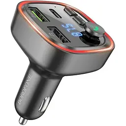 FM-трансмітер і ресивер для авто Borofone BC48 Broad з підтримкою QC3.0 Bluetooth 5.0 потужність 18W Black - мініатюра 5