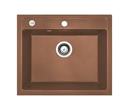 Кухонна мийка Adamant Prizma 590x495x200 terra-cotta 433223, Коричневий