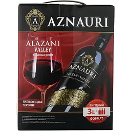 Вино AZNAURI Alazani Valley чер н/сол 3 л - мініатюра 3