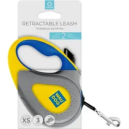Повідець-рулетка для собак Waudog R-leash, малюнок Colors of freedom, L, до 50 кг, 5 м, світловідбивна стрічка - мініатюра 5