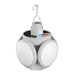 Акумуляторна кемпінгова LED-лампа з сонячною панелью Bailong 100W BL-2029 USB - мініатюра 7